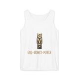 GMP Tank Top — God • Money • Power Gold Block Graphic