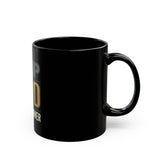 Money Power (GMP) Black Coffee Mug — 'GOD MONEY POWER' Bold Typography 11oz/15oz