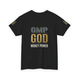 GMP GOD Money Power T-Shirt — Bold Gold Logo Tee