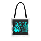 Tote Bag — Retro Neon "God Money Power" Graphic Tote