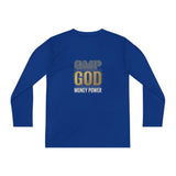Youth Long Sleeve Tee — GMP GOD Money Power Graphic
