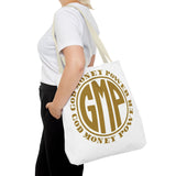 God Money Power Tote Bag — GMP Gold Logo Canvas Tote