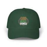 God Money Power -Dad Cap — Embroidered Religious Faith & Prosperity Baseball Hat