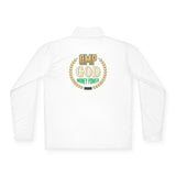 Quarter-Zip Pullover — "GMP God Money Power" Crest Embroidered Pullover