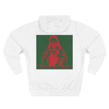 Hoodie — Red & Green Saint Graphic Pullover