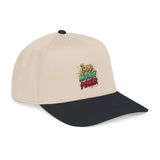Mid Profile Baseball Cap — "God Money Power" Embroidered Retro Logo Hat