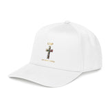 Faith Cross Baseball Cap — "God Makes a Way" Floral Cross Mid Profile Hat