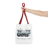 GMP Metallic Logo Tote Bag — God Money Power Graphic Tote