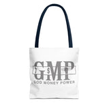 GMP "God Money Power" Printed Tote Bag — Faith & Finance Canvas Tote