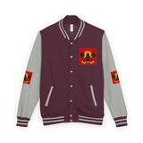 Letterman Jacket — "God Money Power" Red & White Varsity Jacket