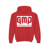 Youth Hoodie - GMP (God Money Power) Bold Red Graphic