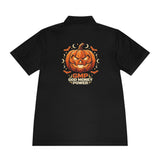 Halloween Pumpkin Polo Shirt — "GMP God Money Power" Graphic Men’s Sport Polo