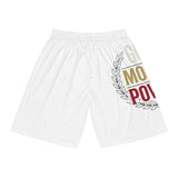 Motivational Basketball Shorts – “Good Money Power” AOP Athletic Shorts