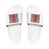 Men's Slide Sandals with Removable Strap — Red Graphic Design