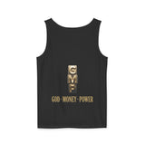 GMP Tank Top — God • Money • Power Gold Block Graphic