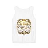 God Money Power Tank Top — Bold Gold Faith & Hustle Graphic