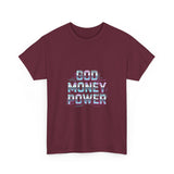 God Money Power- Unisex Heavy Cotton Tee