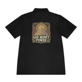 God Money Power Pyramid Polo — Men's Spiritual Graphic Sport Polo