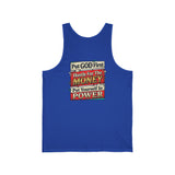 Inspirational Faith Tank Top — "Put GOD First, Hustle For The MONEY, Put Yourself In POWER"