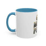 God Money Power Accent Coffee Mug - Inspirational Faith & Prosperity Ceramic Mug (11/15oz)