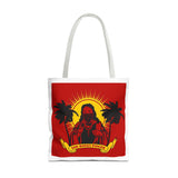 Sunrise Rasta Tote Bag – "God Money Power" Graphic Beach Shopper