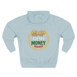 GMP God Money Power Hoodie — Retro Laurel Crest Graphic Hoodie