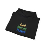 God Money Power Hoodie — Inspirational Rainbow Text Pullover