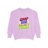 GMP God Money Power Colorblock Sweatshirt — Inspirational Faith & Hustle Crewneck