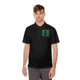 Graphic Polo — 'God Money Power' Green Icon Polo Shirt