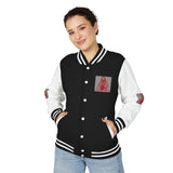 Letterman Jacket — 'God Money Power' Retro Religious Graphic