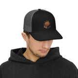 Halloween Pumpkin “God Money Power” Patch Snapback Hat - Spooky Jack-O'-Lantern Trucker Cap
