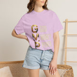T-Shirt — GVMP Gold Graphic: "God Money Power" Statement Tee