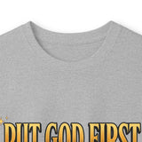 Long Sleeve Tee — "Put God First, Hustle for the Money, Put Yourself in Power" Inspirational Christian Tee