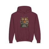 Tiger 'God Money Power' Youth Hoodie — Bold Graphic Pullover for Kids