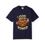 God Money Power- Halloween Pumpkin Graphic T-Shirt