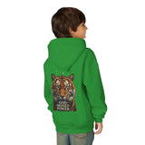 Tiger 'God Money Power' Youth Hoodie — Bold Graphic Pullover for Kids