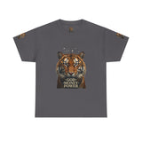 Tiger Graphic Tee — 'God • Money • Power' Bold Vintage Animal Shirt