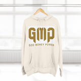 GMP Hoodie — "God Money Power" Bold Gold Graphic Fleece Pullover