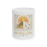 God Money Power Pyramid Ceramic Mug — 11oz & 15oz Inspirational Coffee Cup