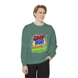 GMP God Money Power Colorblock Sweatshirt — Inspirational Faith & Hustle Crewneck