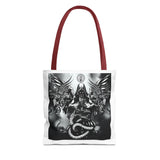 Angel Of Death Gothic Angel & Serpent Art Tote Bag – Dark Mystic Graphic Carryall