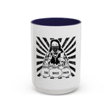 Coffee Mug — 'God Money Power' Bandana Jesus Black Accent Mug (11/15oz)