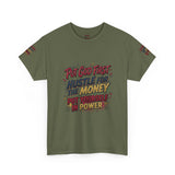Inspirational Graphic Tee — "Put God First, Hustle for the Money, Put Yourself in Power"