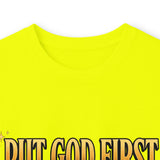 Long Sleeve Tee — "Put God First, Hustle for the Money, Put Yourself in Power" Inspirational Christian Tee