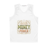 God Money Power Basketball Jersey — Inspirational Faith & Hustle Athletic Tank