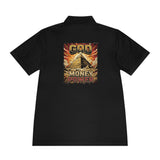 God Money Power Pyramid Polo Shirt — Vintage Pyramid Graphic Men’s Sport Polo