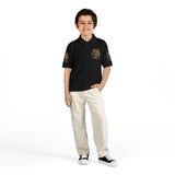 Youth Polo Shirt - Tiger Graphic "God • Money • Power"