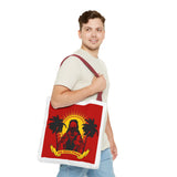 Sunrise Rasta Tote Bag – "God Money Power" Graphic Beach Shopper