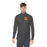 Quarter-Zip Pullover — Bold Retro "GMP: God Money Power" Graphic