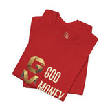 GVP 'God Money Power' Graphic Tee – Gold Lettering Christian Streetwear